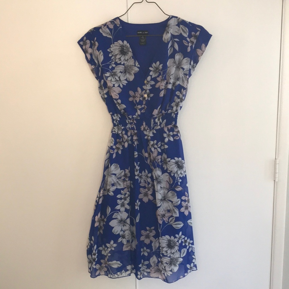 Kate and Lily Blue Floral Dress
